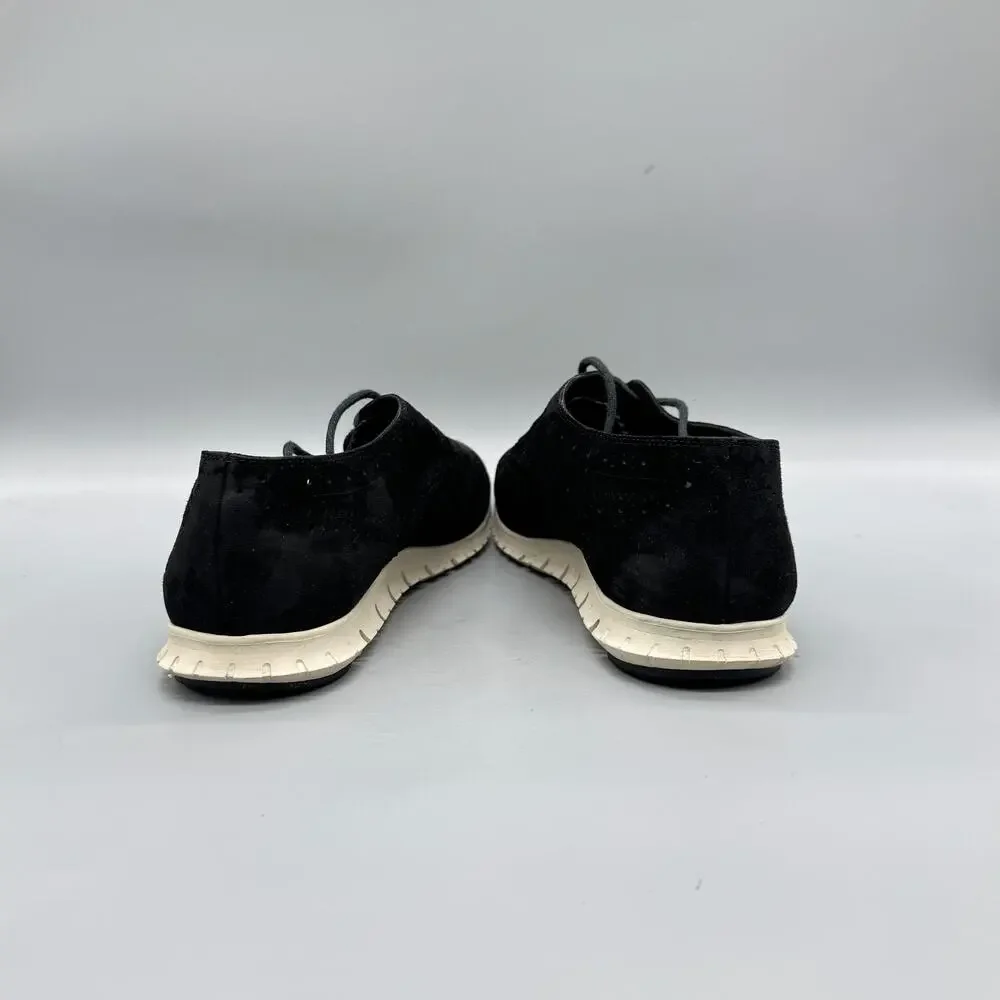 Cole Haan Shoes Womens 10 Black Suede Zerogrand Wingtip Sneakers Comfort Casual
